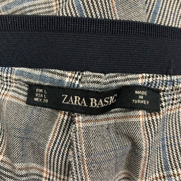 Zara Women Large Gray Career Pants Office Workwear Trousers Stretch - Picture 6 of 8